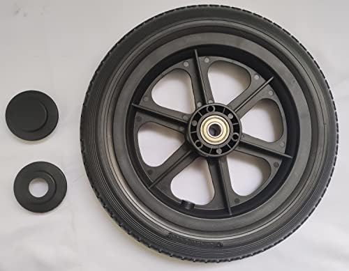 wheelchair 12 inch rear wheel.12 1/2 x 2 1/4 Replacement Wheels Solid Urethane Foam Tire.wheelchair and Transport Wheelchair and Heavy Duty Transport Wheelchair Replacement Parts, (1Ea,Black)