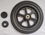 wheelchair 12 inch rear wheel.12 1/2 x 2 1/4 Replacement Wheels Solid Urethane Foam Tire.wheelchair and Transport Wheelchair and Heavy Duty Transport Wheelchair Replacement Parts, (1Ea,Black)