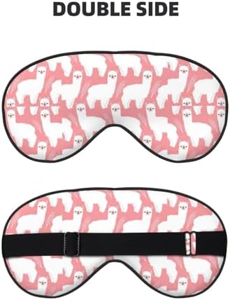 Alpaca Llama Eye Mask, Blackout Eye Mask unisex,Sleep Eye Covers with Adjustable Straps, Travel Eye Mask