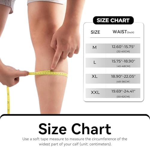 Plus Size Copper-Infused Calf Compression Sleeves for Men & Women 1 Pair [Medical-Grade & Ultra Comfort] Leg Compression Sleeve for Shin Splint Relief, Varicose Veins,Calf Sleeve for Running(X-Large)
