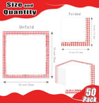 HEIPINIUYE 50 Pieces Red Gingham Cocktail Napkins Paper 3-ply Disposable Red and White Checkered Dessert Napkins for Dinner Wedding Birthday Baby Shower Party Plaid Beverage Napkin
