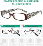 Eyekepper 10 Pack Reading Glasses Floral Patterned Readers Women Inlcude Reader Sunglasses +0.50