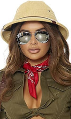 Forplay Women's Be Your Guide Safari Costume Hat, Beige, O/S