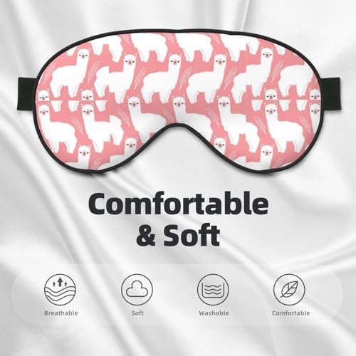Alpaca Llama Eye Mask, Blackout Eye Mask unisex,Sleep Eye Covers with Adjustable Straps, Travel Eye Mask