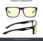 GUNNAR Gaming Glasses - Intercept Onyx Amber Lens - Blue Light Blocking Relieve Dry Eye