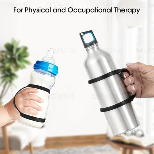 LEEPENK 2 Pack Silicone Universal Cuff,Assistive Hand Grip Holder Medium Size for Special Needs,Mobility Daily Living Aid, Therapy, Eating Utensil Holder