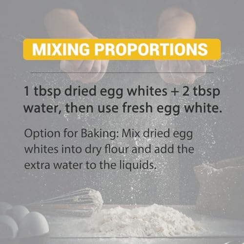 ORGFUN Egg White Powder 8 Oz, Pasteurized Egg White Powder, Gluten-Free, Non-GMO, Ideal for Baking