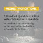 ORGFUN Egg White Powder 8 Oz, Pasteurized Egg White Powder, Gluten-Free, Non-GMO, Ideal for Baking