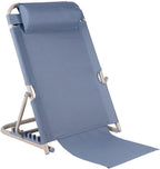 Folding Rest Breathable Bed Backrest, Portable Lifting Bed Backrest Support for Disability, with Adjustable Headrest,Gray