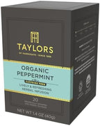Taylors of Harrogate Organic Peppermint Herbal Tea Individually Wrapped Bags, 20 Count (Pack of 6), Clean, Pure and Refreshing, Caffeine-Free, Enjoy Hot or Iced, 120 Teabags