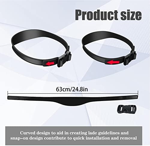 Silicone Haircut Band, Curved Haircut Guide Band, Silicone Fade Guide and Neckline Shaving Template, Self Hair Trimming Guide Band for Creating Skin Fade Guidelines and DIY Haircuts