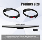 Silicone Haircut Band, Curved Haircut Guide Band, Silicone Fade Guide and Neckline Shaving Template, Self Hair Trimming Guide Band for Creating Skin Fade Guidelines and DIY Haircuts
