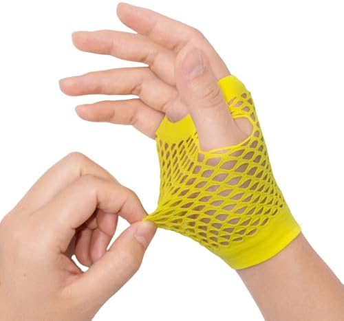 Fishnet Fingerless Gloves Mesh Arm Sleeves Fish Net Arm Sleeves EMO Gloves for Women in Theme Party Scene Accessories