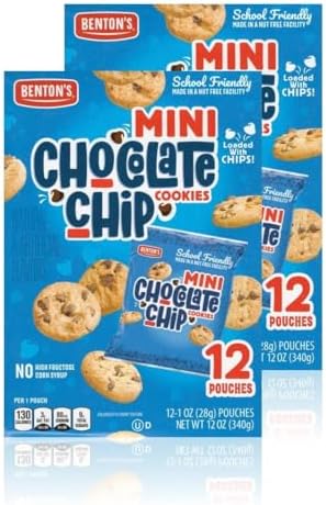 Benton’s Mini Cookie Snack Packs (2 Boxes, Chocolate Chip)