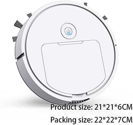 Wireless Vacuum Automatic Robot Vacuum Cleaner Smart Touch Sweeping Dry Wet Cleaning Machine 1000Pa Suction Charging Intelligent Vacuum Cleaner (Color : White)