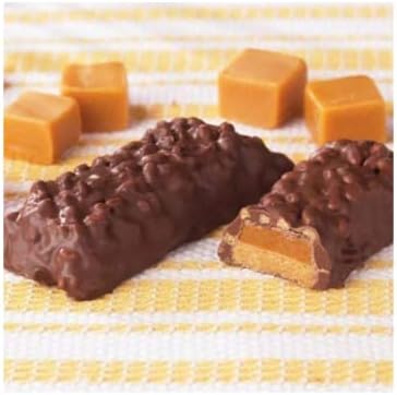 FITWISE - High Protein Layer Bars, 15g Protein, Low Calorie, Low Fat, Low Cholesterol, Aspartame Free, Vegetarian Breakfast Snack Bar, 7 Servings Per Box (Caramel Crunch)