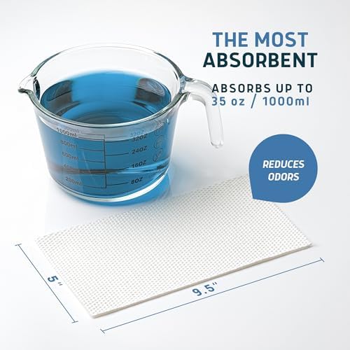 Lunderg Super Absorbent Commode Pads - Medical Grade Value Pack 100 Count - for Disposable Bedside Commode Liners, Adult Chairs, Portable Buckets & Camping Toilet Bags - Unscented