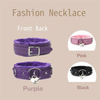 Punk Choker Collar for women with Love Lock Adjustable gothic Leather Choker Necklace for Women