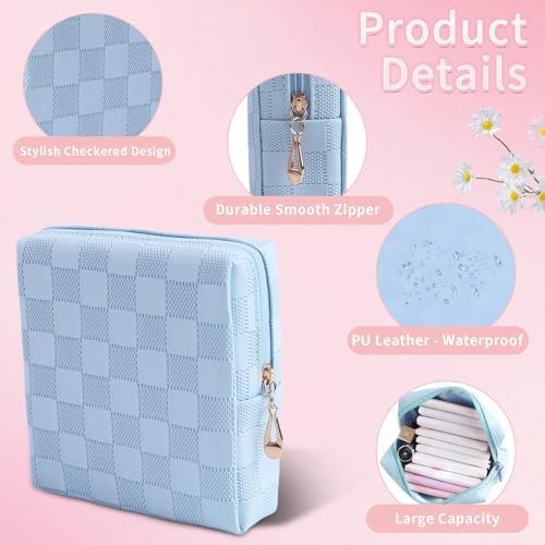 Period Bag for women Girls | PU Leather Sanitary Napkin Storage Bag | Cute Pads Bags for Period | Discreet Menstrual Pouch for Pads, Tampons, Menstrual Cups | Perfect for Travel & Daily Use