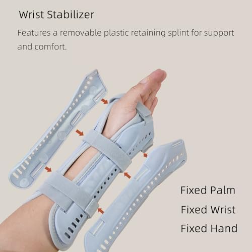 Wrist Fracture Splint,Wrist Brace,for Fractures,Sprains,Pain and Swelling,Arthritis,Tendonitis,Removable Splints for Adult(Left Hand)