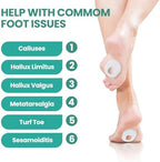 Welnove 42Pcs Callus Pad with Water-Resistant Self-Stick Adhesive, Protects Foot, Heel and Toes from Rubbing and Friction,Oval Shape Design,Reduce Pressure and Friction from Shoes Rubbing-White
