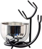 Grandslam Shaving Brush and Bowl Kit for Men, 3 in 1 Shaving Brush Set, Stainless Steel Shaving Bowl and Stand, Shaving Kit for Men