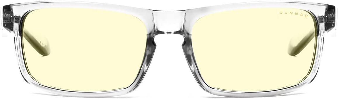 GUNNAR Gaming and Computer Eyewear/Enigma, Amber Tint - Patented Lens, Reduce Digital Eye Strain, Block 65% of Harmful Blue Light