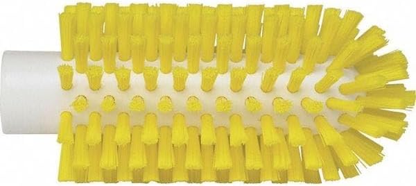 Vikan 5380-63-6 Stiff Tube Brush, Polyester, 2-19/32" x 6" OAL, Yellow