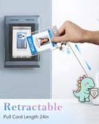 Besoar Nurse Badge Reel Retractable - Cute Dinosaur Badge Reel Nursing, Beadable Badge Holder with Alligator Clip, Office Medical Worker Pediatric Student Nurse ID Badge Clip Accessories Gifts