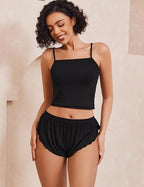 Avidlove Women Cami Ribbed Pajama Set Sexy Side Slit Sleepwear Soft Lingerie 2 Piece PJ Set