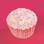 Culpitt Mini Flowers Assorted Sugar Pipings, 6mm and 10mm Sugar Paste Flowers with Royal Icing Centre, Decoration for Cupcakes and Cakes, Pack of 100 Pink (06219)