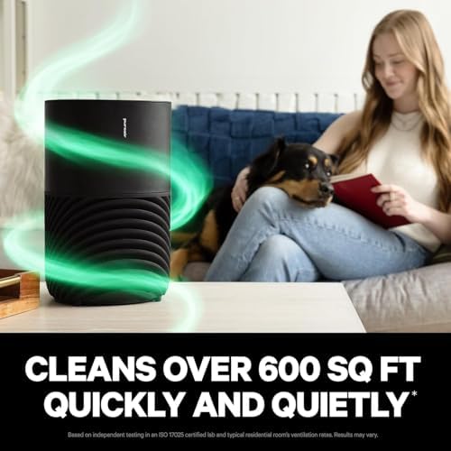 PuroAir 130 HEPA Air Purifiers for Home Pets - Covers Up To 600 Sq Ft - Filters Up To 99.9% of Pollutants, Smoke, Pollen, Dust - Quiet HEPA Air Filter - Air Purifiers for Bedroom