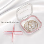 4-Compartment Pill Organizer, Small Pink Portable Pill Case for Daily Vitamins, Supplements & Medication, Travel-Friendly Compact Design, Stylish Cute Medicine Pill Box Pill Holder