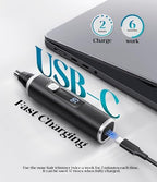 Nose Hair Trimmer for Men and Women, Type-C Rechargeable Precision Groomer with Double-Edged Blades, Painless & IPX7 Waterproof Design for Nose, Ears, Eyebrows and Facial Hair