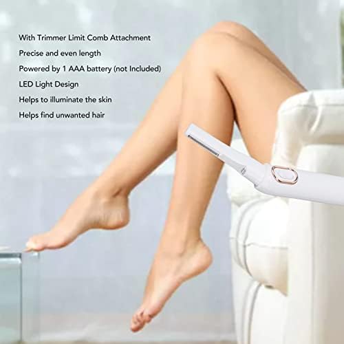Bikini Shaver Dry Use Angled Fit Portable Electric Bikini Trimmer with LED Light for Women