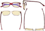 Eyekepper Ladies Blue Light Blocking Glasses with Yellow Filter Lens - Design Computer Eyeglasses Women Anti Glare - Reduce Blue Rays Eye Strain - Red