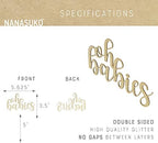 Baby Shower Cake Topper - Double Sided Gold Glitter - Premium Quality Made in USA (oh babies)
