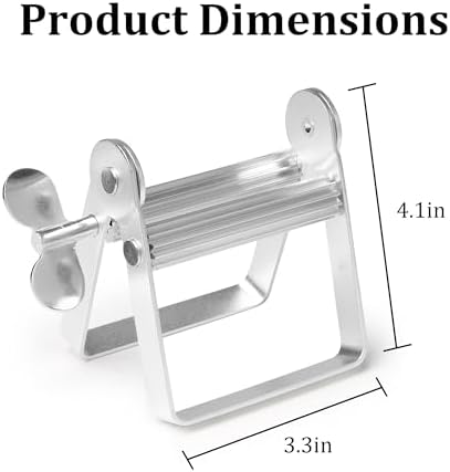 Silver Aluminum Alloy Toothpaste and Hair Dye Squeezer Tool Manual Tube Extruder for Home Bathroom Use