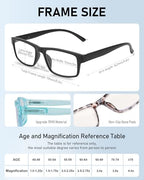 4-Pack Blue Light Blocking Reading Glasses for Men & Women-Filter UV Ray Computer Readers, Comfort Spring Hinges Eyeglasses, Quality TR Frame Reading Glasses (1.5)