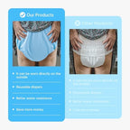 4 Pack Adult Diaper Cover, Washable Pull on Incontinence Pants Plastic Diapers Reusable Waterproof Underwear