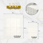 Party Solids Ivory Scalloped Napkins Disposable 20 Pcs 3-Ply Ivory Scalloped Dinner Napkins Disposable Decorative for Dinners & Parties, Paper Guest Towels for Bathroom & Party Supplies