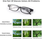 Adjustable Glasses Dial Vision Adjustable Focus Reading Glasses Anti Blue Light for Men Women