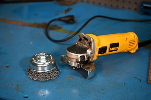 Century Drill & Tool 76061 6" Coarse Crimped Cup Brush, 5/8" X 11" Arbor, 6,600 RPM Max - Heavy-Duty Cleaning and Surface Prep on Concrete and Metal