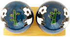 Top Chi Panda Baoding Balls with Bamboo Stand (Large 2 Inch)