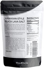 Viva Doria Hawaiian Black Lava Sea Salt, Fine Grain, Lava Salt, 2 lb (907 g)