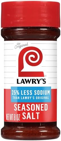 Lawry's 25% Less Sodium Seasoned Salt, 8 oz (Pack of 12)