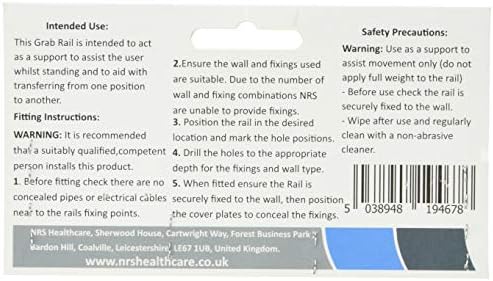 Plastic Fluted Grab Rail - 300mm Healthcare
