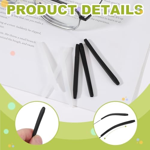 PATIKIL Eye Glass Replacement Temples, Silicone Anti-Slip Eyeglass End Tips Glasses Retainers