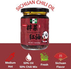 NPG Sichuan Chili Crisp Oil 7 oz, Chili Crunch Sauce with Medium Hot for Noodle, Rice, Egg, Dumpling, Premium Spicy Condiment