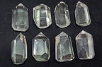 Wholesalegemshop Natural Untreated Lemurian Quartz Crystal Point Mineral Specimen, Reiki Energy, Terminated, Healing Crystals with Pouch